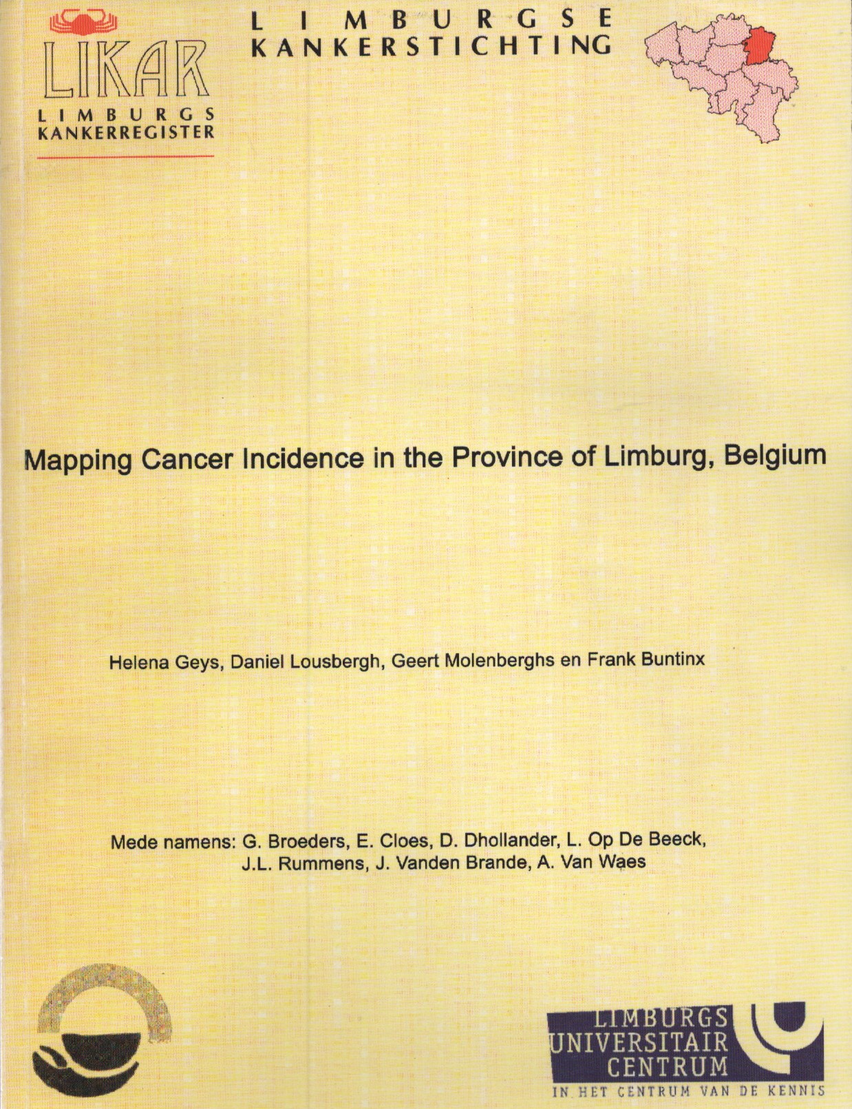 Cover of Mapping Cancer Incidence in the Province of Limburg, Belgium